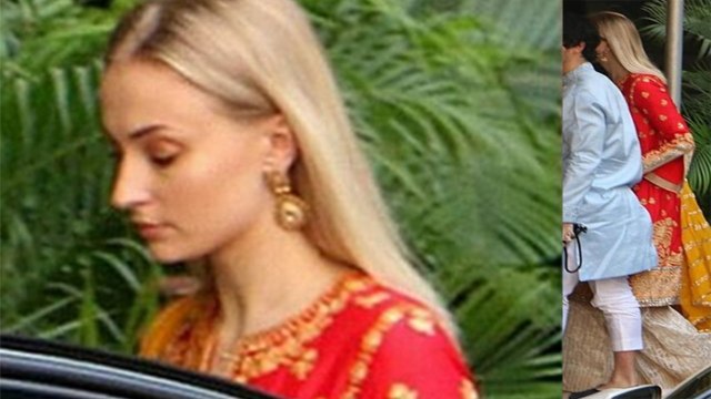 Priyanka Chopra & Nick Jonas Wedding : Sophie Turner's Desi look goes Viral| FilmiBeat