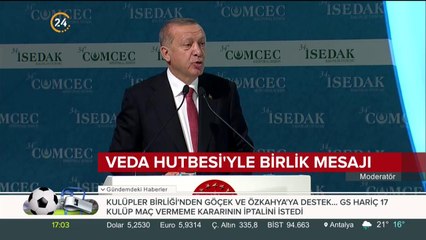 Veda Hutbesi'yle birlik mesajı