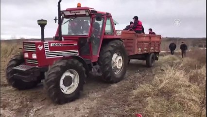 Mahsur kalan iki avcı kurtarıldı - EDİRNE