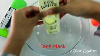 i make Fluffy slime without glue  Face Mask