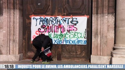 En colère, 300 ambulanciers ont lancé une opération escargot ce matin à Marseille