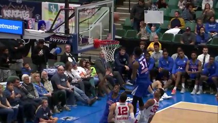 Dallas Mavericks Two-Way Player Kostas Antetokounmpo comes up with the BLOCK