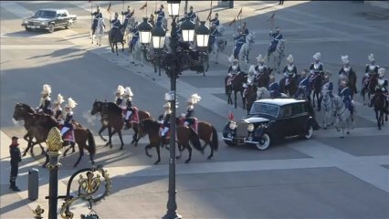El presidente chino es recibido en Madrid con todos los honores