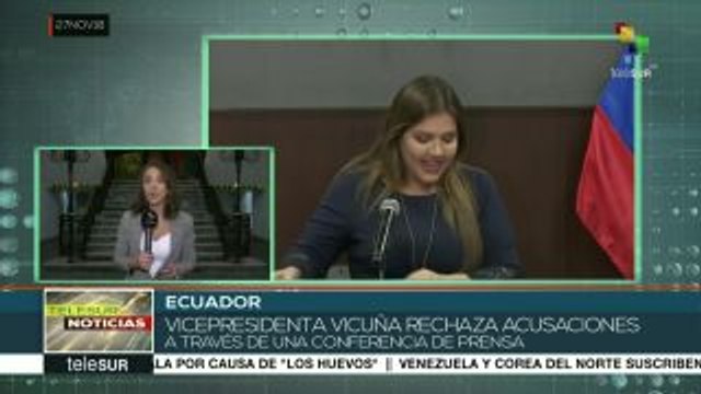 Ecuador: Vicuña rechaza denuncias de corrupción en su contra