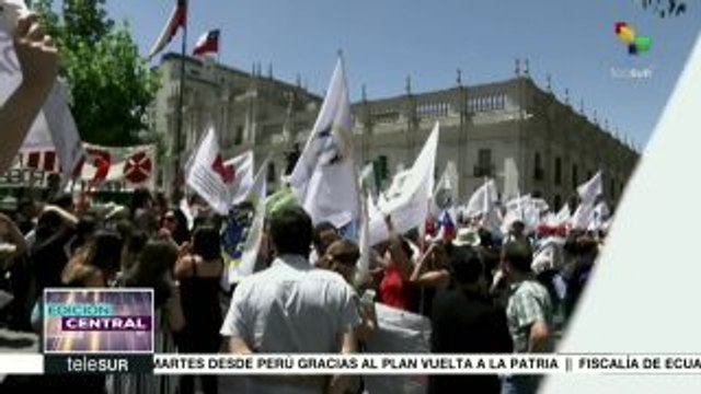 Trabajadores públicos chilenos continúan con paro nacional