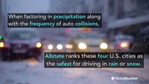 4 safest US cities for driving in rain and snow