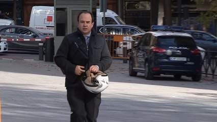 Arturo González Panero, exalcalde de Boadilla (Madrid) a la salida de la Audiencia Nacional.