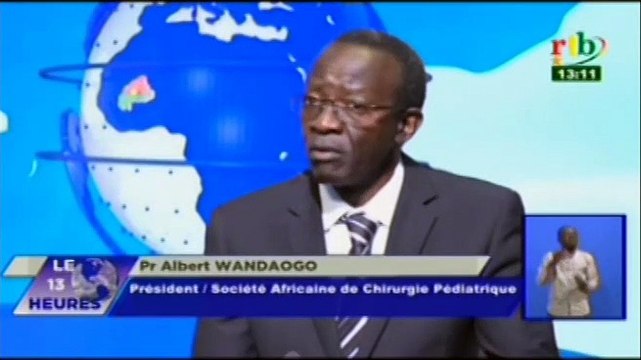 RTB - Le plateau de la RTB reçoit le Pr Albert Wandaogo, président de la sorite Africaine de Chirurgie Pédiatrique