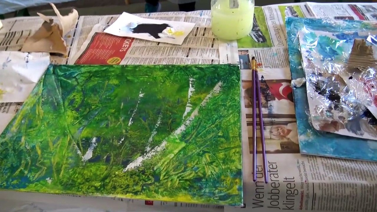 Experimentelles Malen mit Walter Kupferschmid