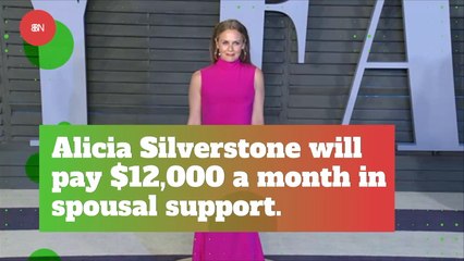 Alicia Silverstone Gets To Pay 12000 A Month In Support For Ex