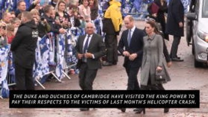 Duke and Duchess of Cambridge pay tribute to Leicester crash victims