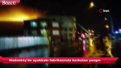 Arnavutköy’de fabrika yangını
