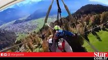 İsviçre’de bir turist yamaç paraşütüne bağlanmayı unutunca ölümden döndü