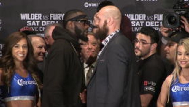 VIRAL: Boxing:Fury and Wilder brawl at final press conference