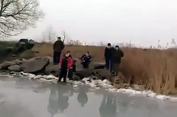 Man is cycling on water, you must be seen again it..