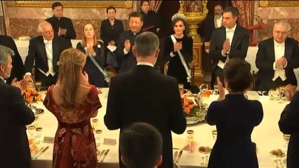 Cena de gala en el Palacio Real en honor del presidente chino.