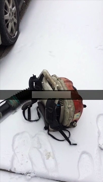 Leaf Blower Snow Removal Hack