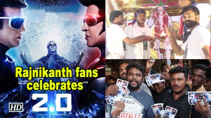 Rajnikanth fans celebrates '2.0' release in Thalaiva style