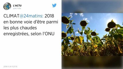 2018 devrait devenir la quatrième année la plus chaude jamais enregistrée.