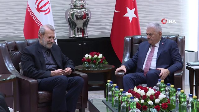 TBMM Başkanı Yıldırım, İran İslam Cumhuriyeti Parlamento Başkanı Dr. Ali Ardeshır Larijani ile bir araya geldi