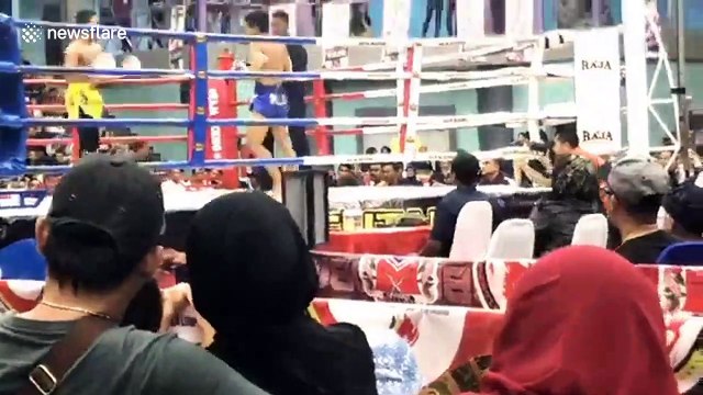 Muay Thai MMA fighter gets knockout punch in just 10 seconds