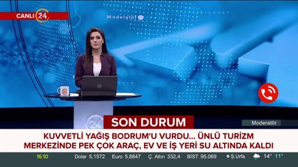 Kuvvetli yağış Bodrum'u vurdu