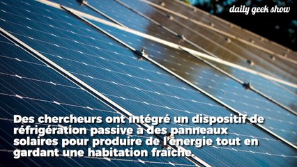 Des panneaux solaires qui renvoient la chaleur dans l'espace