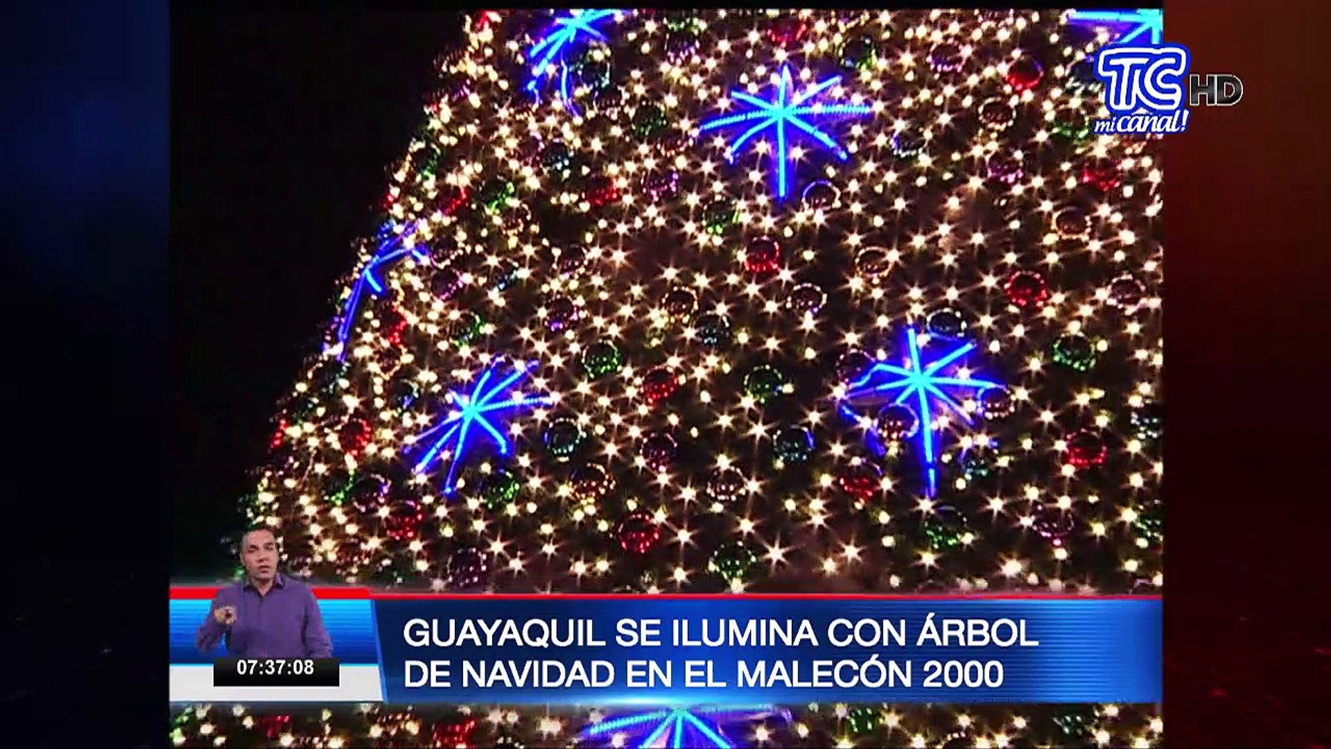 Guayaquil se ilumina con árbol de navidad en el Malecón 2000 - Vídeo  Dailymotion