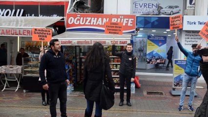 Kadına Yönelik Şiddete Sosyal Deneyle Dikkati Çektiler