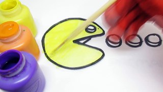 Glitter Pacman Learn Colors coloring and drawing for Kids , Toddlers Toy Art with Nursery Rhymes