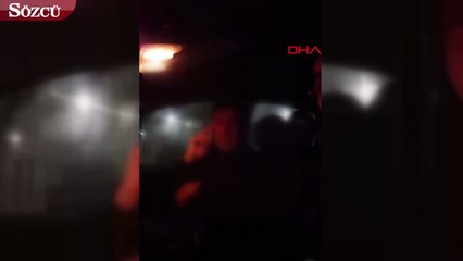 Taksicinin yolcusuyla zor anları kamerada