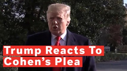 President Trump Reacts To Michael Cohen's Guilty Plea: 'He's A Weak Person'