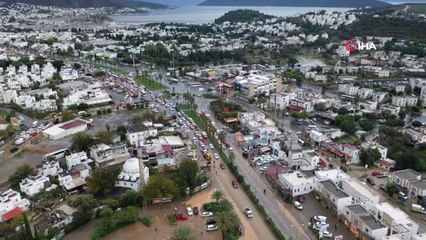 Bodrum'da Sel Felakete Dönüştü