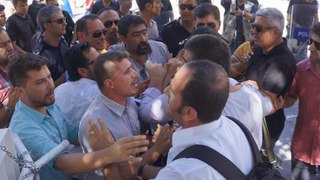 'Aylan Kurdi' protestosunda arbede