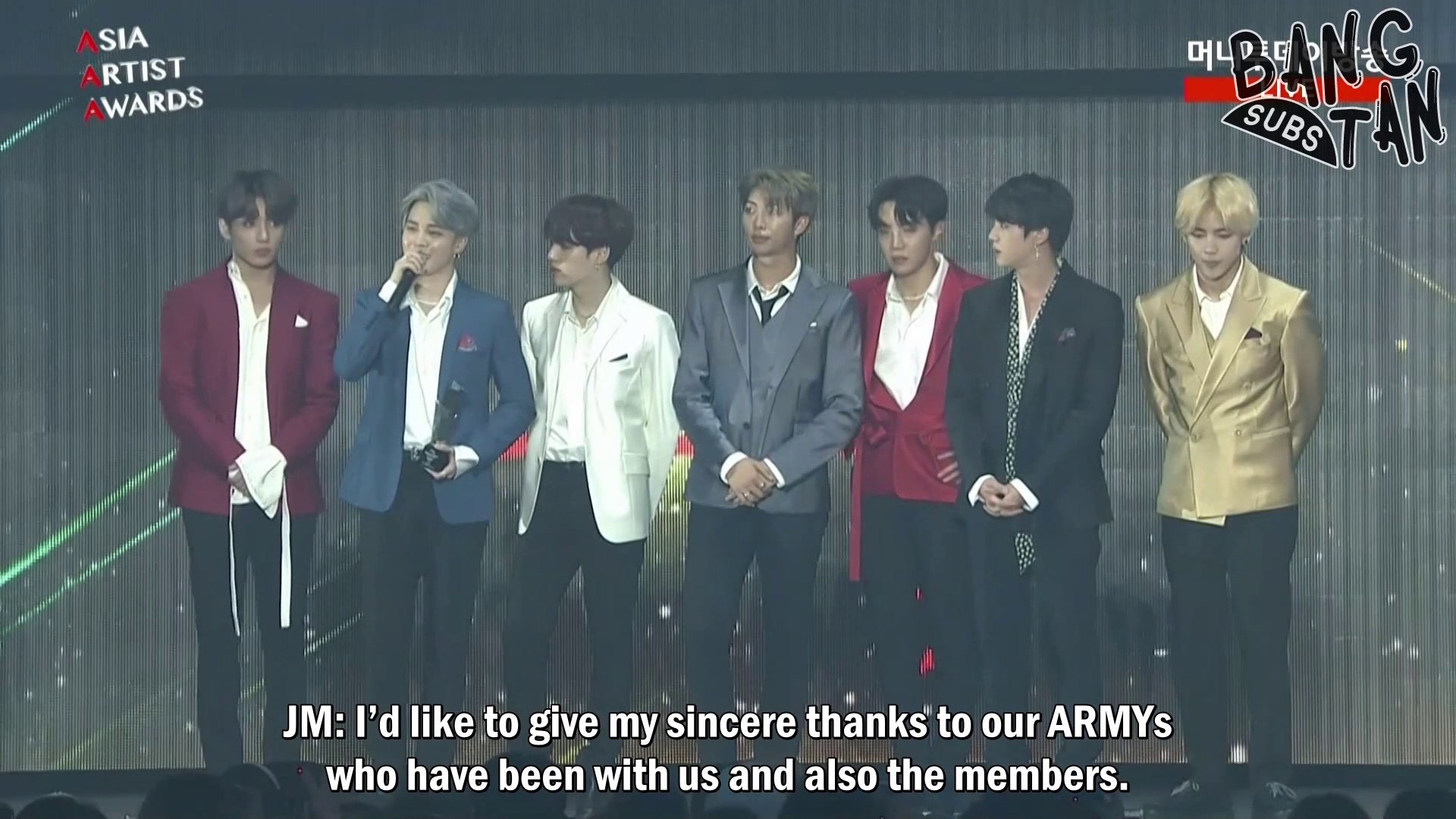 ENG] 181128 Asia Artist Awards - BTS Wins Daesang - video Dailymotion