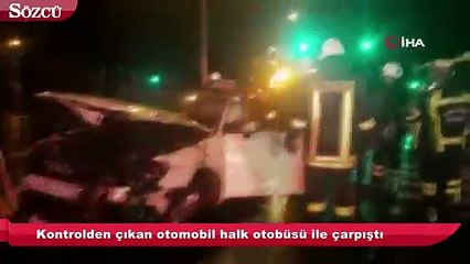 Kocaeli’de otomobil midibüsle çarpıştı