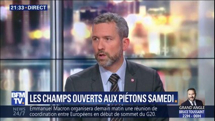 Champs-Élysées: "il y aura une fouille systématique des sacs et si on trouve un gilet jaune on empêchera les gens de rentrer" explique Fabien Gouttefarde