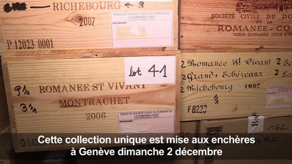 Genève: une collection de vins de la Romanée-Conti en vente