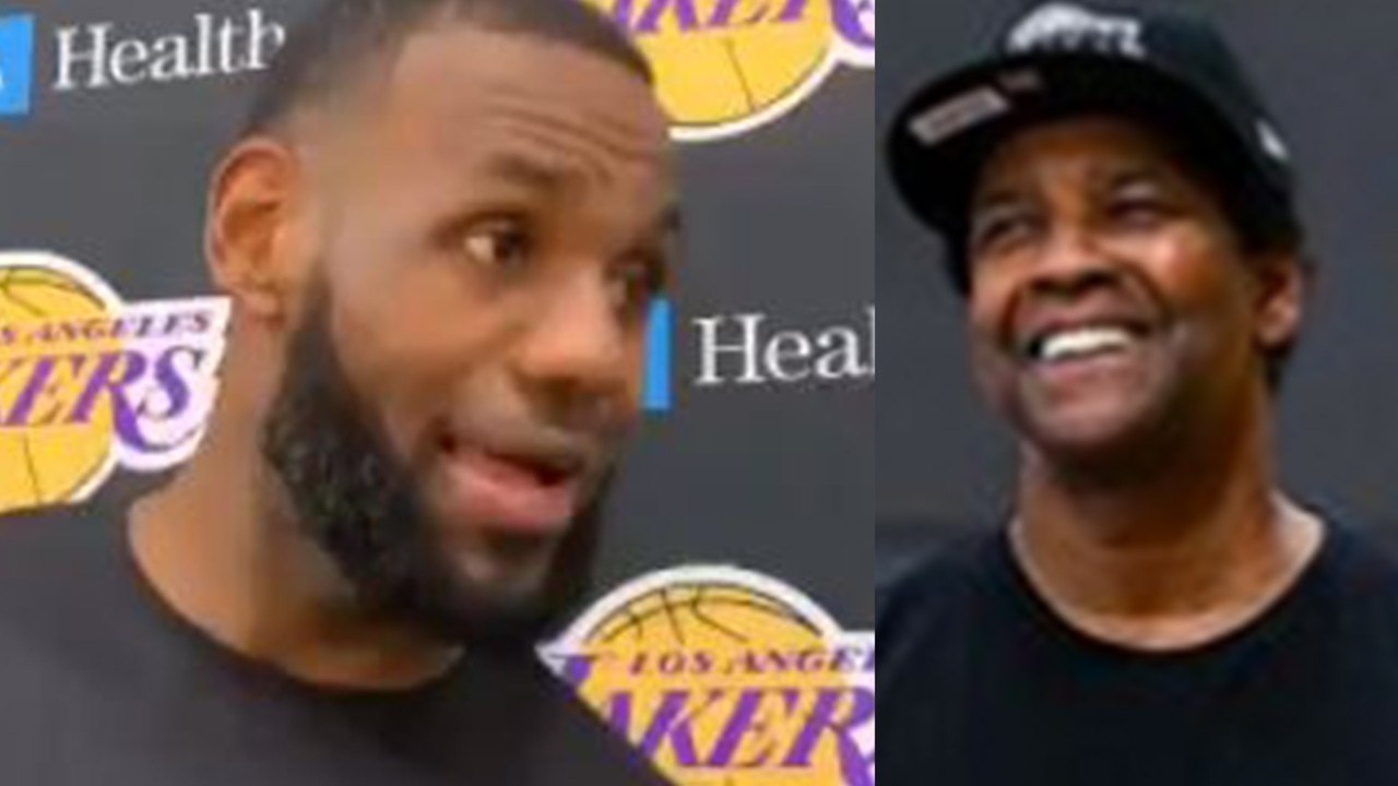 LeBron James Reacts To Lakers Getting Pep Talk from Denzel Washington