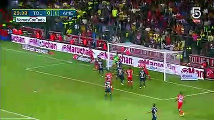 Omar Fernando Tobia  Goal - Toluca vs Club América 1-1