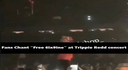 Fans interrupt Trippie Redd's concert and chant "Free 6ix9ine!"