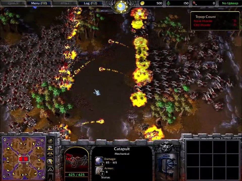 WC3 Classic: New Horde vs. Old Horde - Demolishers/Catapults (100 vs. 100)