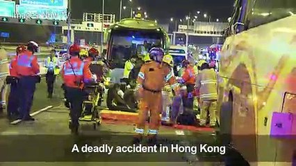 Five dead, 32 injured in Hong Kong coach crash: police