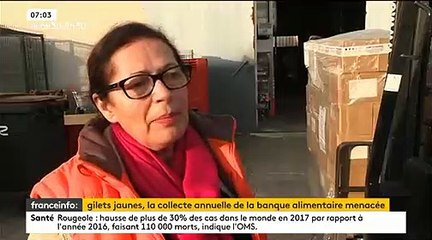 Gilets jaunes : La collecte annuelle de la banque alimentaire menacée par le mouvement - Regardez