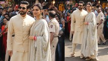 Deepika Padukone & Ranveer Singh reached Siddhivinayak with Family; Watch Video | FilmiBeat