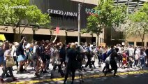 Students take part in climate change protest on streets of Melbourne