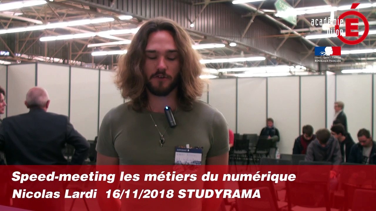 Speed-meeting métiers du numérique - Nicolas LARDI