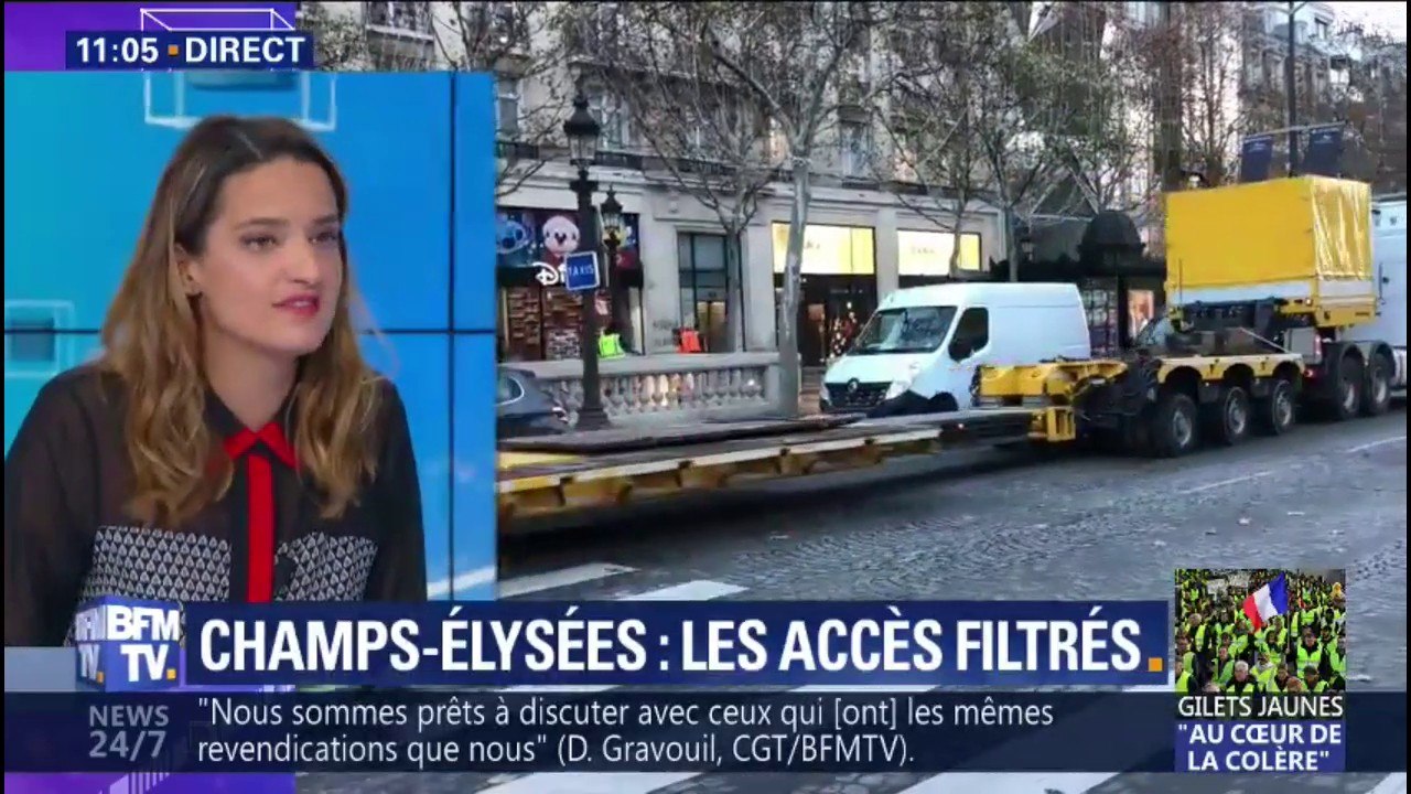 Gilets jaunes: comment fonctionnera le filtrage sur les Champs-Elysées samedi ?