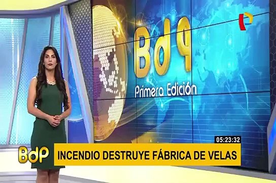 Chorrillos: incendio de medianas proporciones consume fábrica de velas