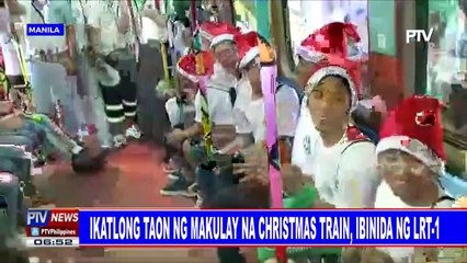 Ikatlong taon ng makulay na Christmas train, ibinida ng LRT-1